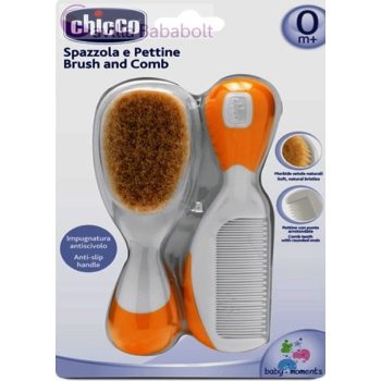   Chicco Fésű-Hajkefe természetes sörtékkel - narancssárga