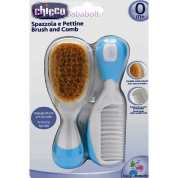 Chicco Fésű-Hajkefe természetes sörtékkel - kék