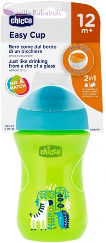 Chicco Easy Cup pohárperemű itatópohár 266 ml, zöld
