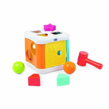   Chicco Sort&Beat 2in1 készségfejlesztő kocka kalapáccsal kéz- és szemkoordinációs játék