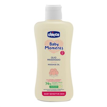   Chicco Babaolaj 200 ml - sensitive Baby Moments gyapotmagolaj és E-vitamin