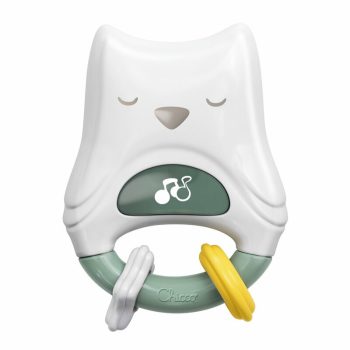   Chicco Day & Night Owl zenélő csörgő és éjszakai fény kiságyjáték 10 perc zenével