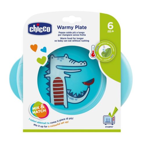 Chicco Warmy Plate melegentartó tányér, kék