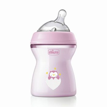 Chicco NaturalFeeling 250 ml cumisüveg, rózsaszín